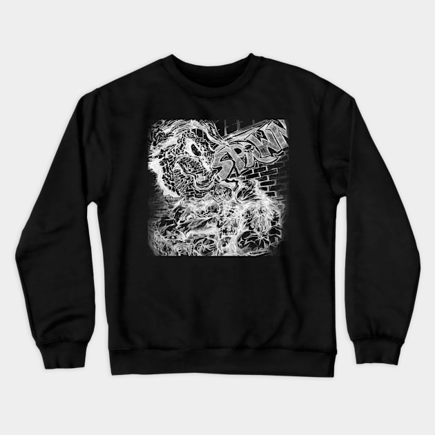 Spawn White Pencil Crewneck Sweatshirt by buffalotrident